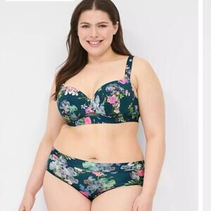 Cacique Comfort Bliss Lightly Lined Balconette Floral Underwire Bra Size 40F